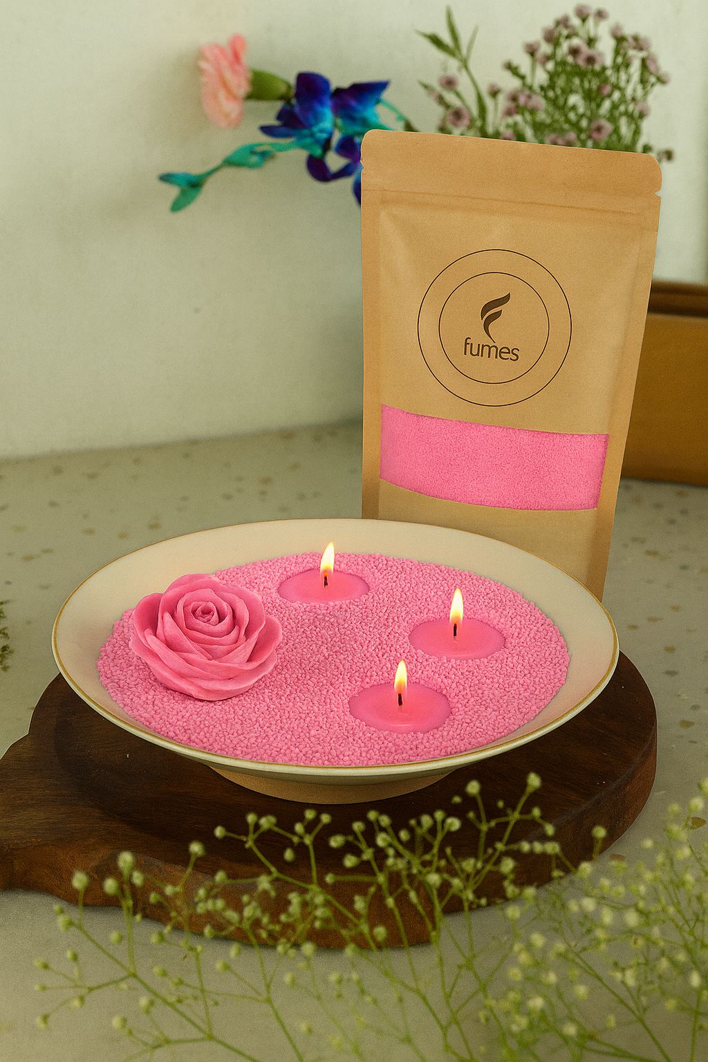 Pink Petal – Pearl Wax (With Free Wicks)